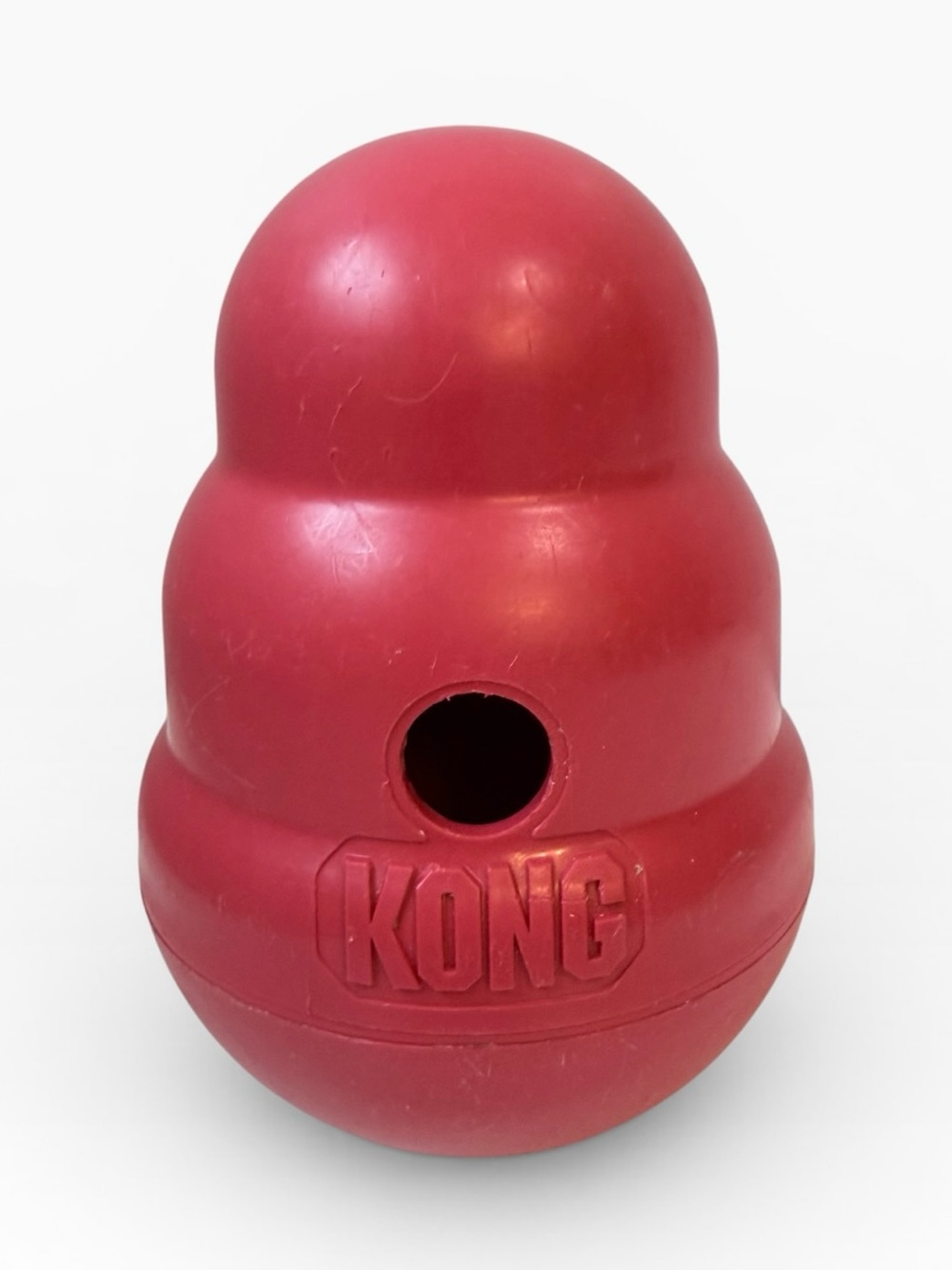 KONG Wobbler Heavy Duty Treat Dispensing Dog Toy Red